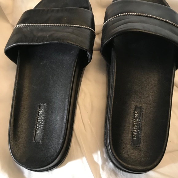 Lafayette 148 Sandals with crystals Size 8 - Picture 2 of 6